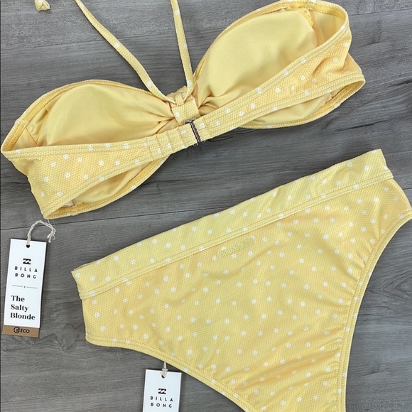 ☀️BILLABONG☀️ SUNDIPPED BANEDEAU SUNDIPPED RISE BIKINI SET - Picture 14 of 15